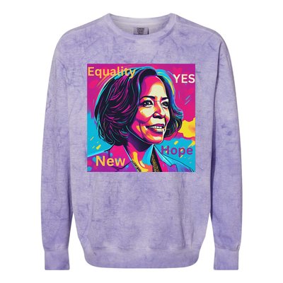 A New Dawn Kamala Harris Colorblast Crewneck Sweatshirt