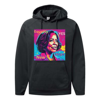 A New Dawn Kamala Harris Performance Fleece Hoodie