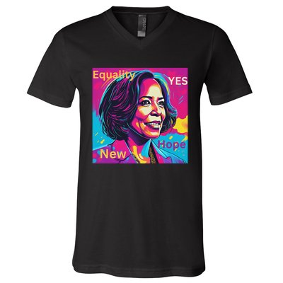 A New Dawn Kamala Harris V-Neck T-Shirt