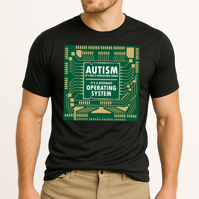 Autism Not Error Different Operating System Autistic Puzzle Cooling Performance Crew T-Shirt