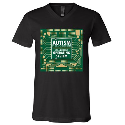 Autism Not Error Different Operating System Autistic Puzzle V-Neck T-Shirt