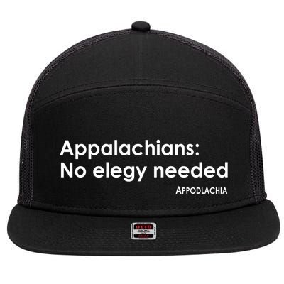 Appalachians No Elegy Needed Appodlachia 7 Panel Mesh Trucker Snapback Hat