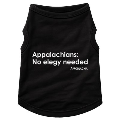 Appalachians No Elegy Needed Appodlachia Doggie Tank