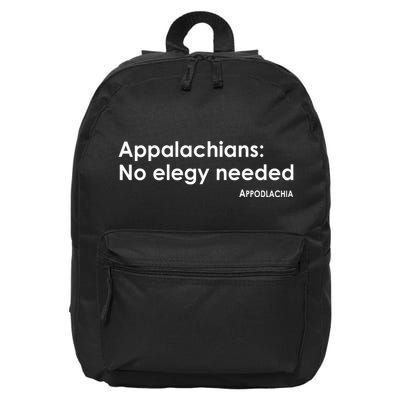 Appalachians No Elegy Needed Appodlachia 16 in Basic Backpack
