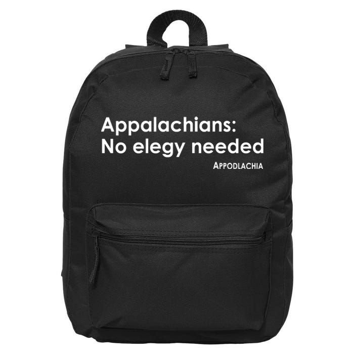 Appalachians No Elegy Needed Appodlachia 16 in Basic Backpack