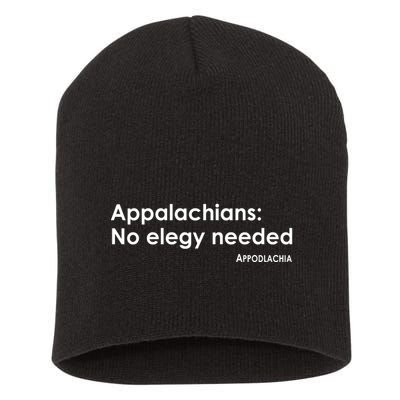 Appalachians No Elegy Needed Appodlachia Short Acrylic Beanie