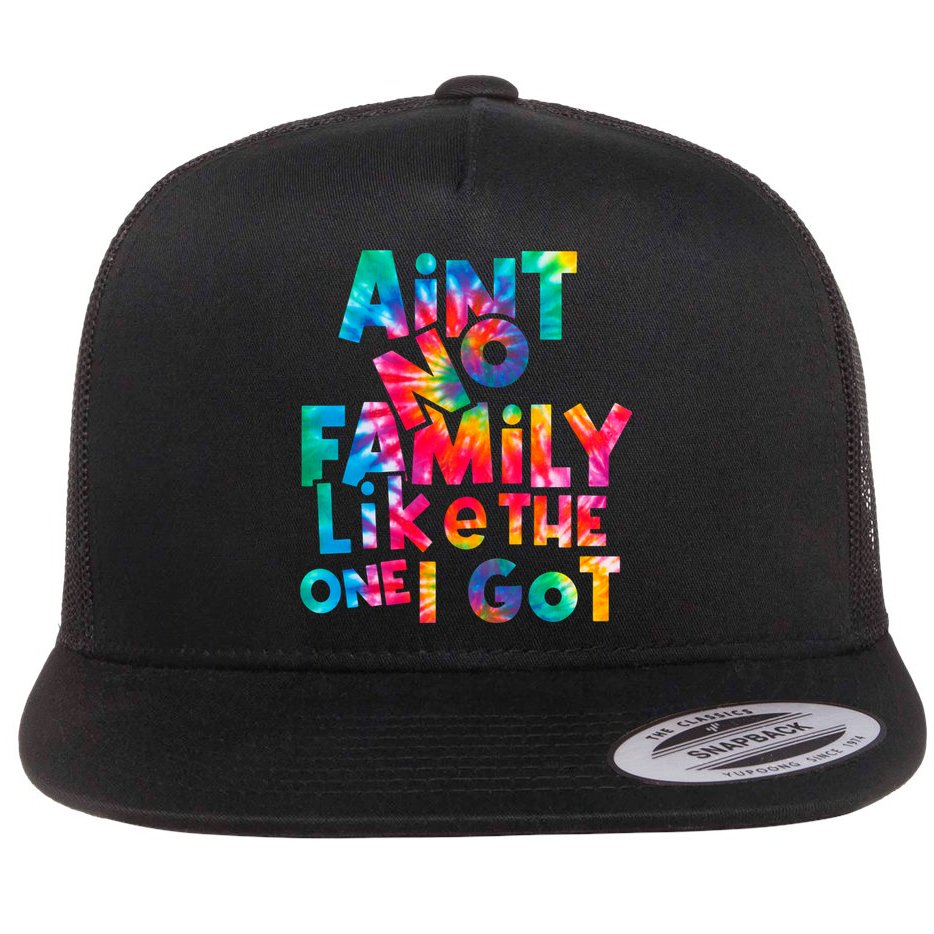 Aint No Family Like The One I Got For Family Tie Dye Flat Bill Trucker Hat