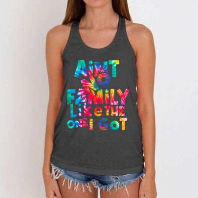 Aint No Family Like The One I Got For Family Tie Dye Women's Knotted Racerback Tank