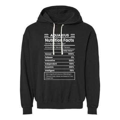 Aquarius Nutrition Facts Garment-Dyed Fleece Hoodie