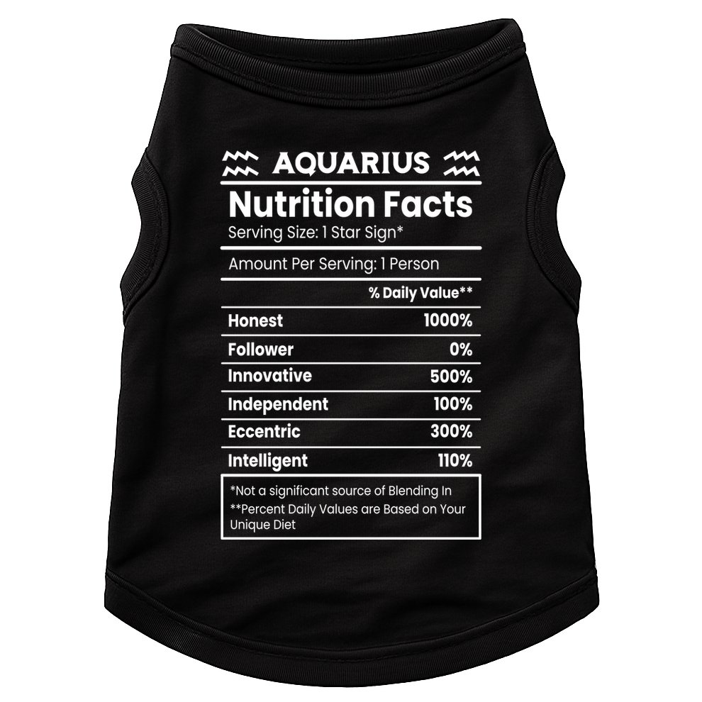 Aquarius Nutrition Facts Doggie Tank
