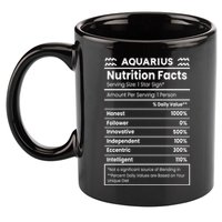 Aquarius Nutrition Facts 11oz C Handle Ceramic Mug