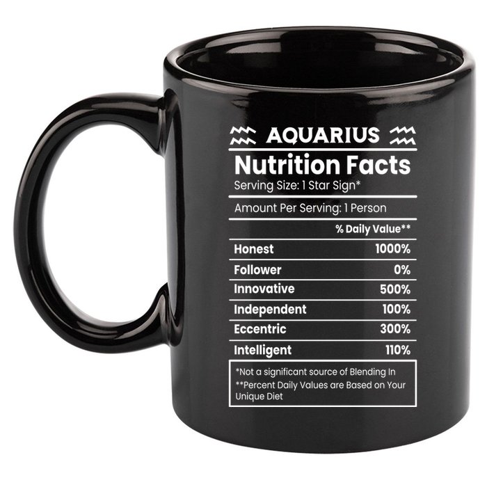 Aquarius Nutrition Facts 11oz C Handle Ceramic Mug