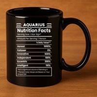 Aquarius Nutrition Facts 11oz C Handle Ceramic Mug