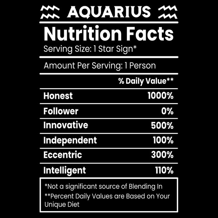 Aquarius Nutrition Facts Baby Bodysuit