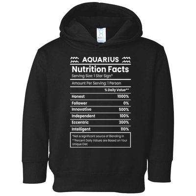 Aquarius Nutrition Facts Toddler Hoodie