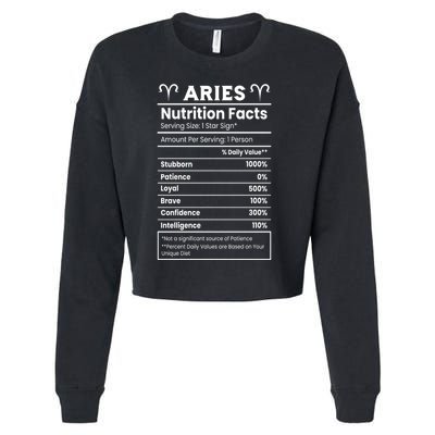 Aries Nutrition Facts Cropped Pullover Crew