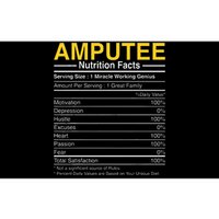 Amputee Nutrition Facts Funny Amputation Prosthetic Leg Bumper Sticker