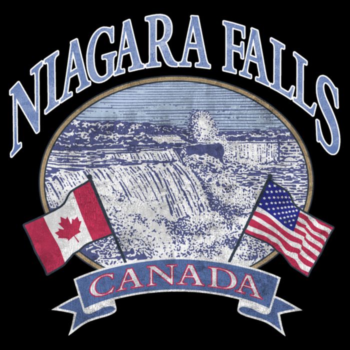 Americana Niagara Falls Scene Canada America Flags Gift City Backpack