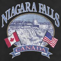 Americana Niagara Falls Scene Canada America Flags Gift Beanie