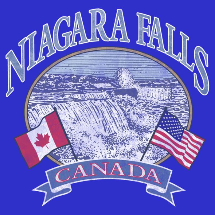 Americana Niagara Falls Scene Canada America Flags Gift Visor