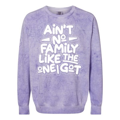 Ain't No Family Like The One I Got Colorblast Crewneck Sweatshirt