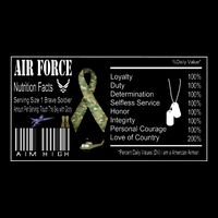 Airforce Nutrition Facts Serving Size 1 Brave Soldier Drawstring Bag