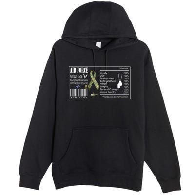 Airforce Nutrition Facts Serving Size 1 Brave Soldier Premium Pullover Hoodie