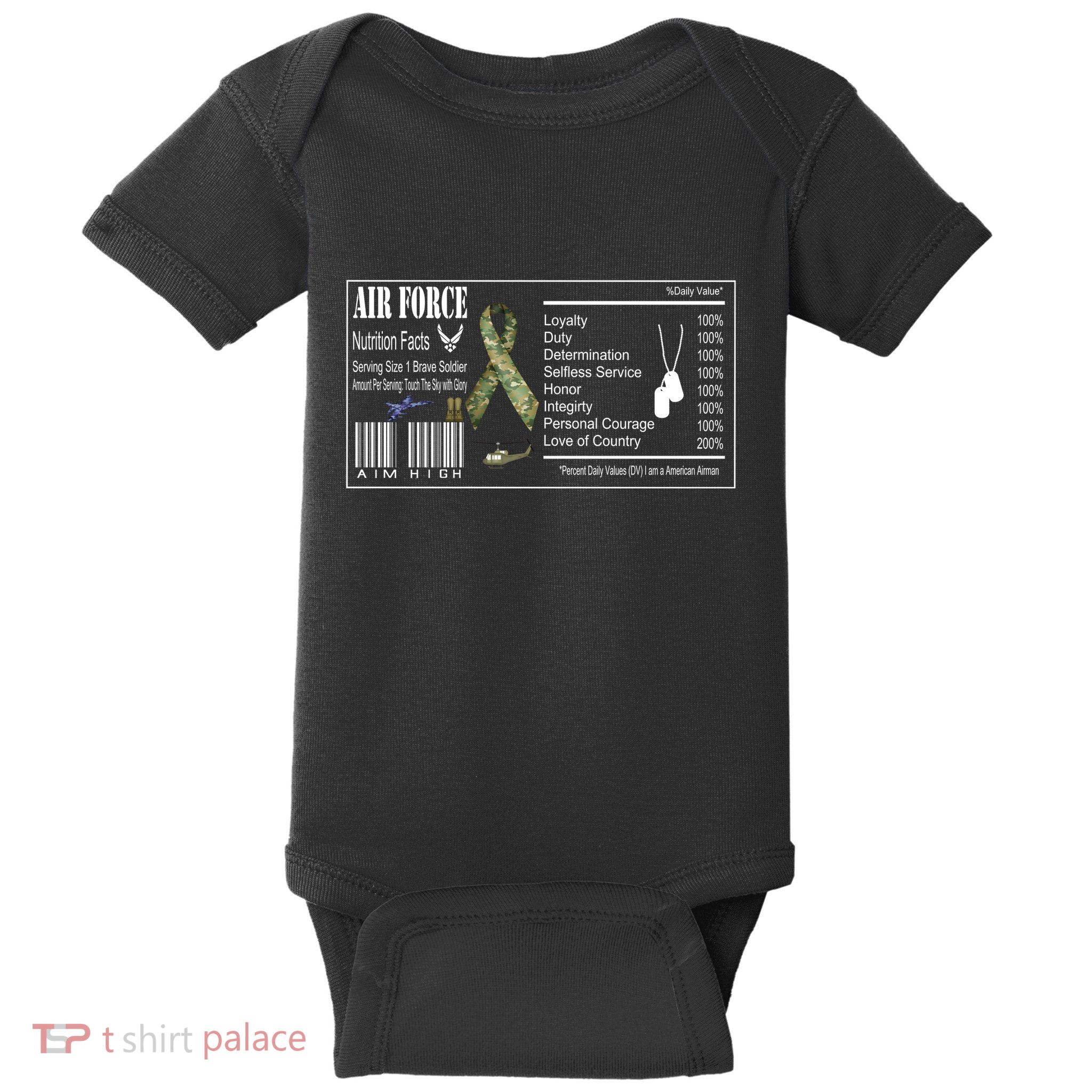 Airforce Nutrition Facts Serving Size 1 Brave Soldier Baby Bodysuit