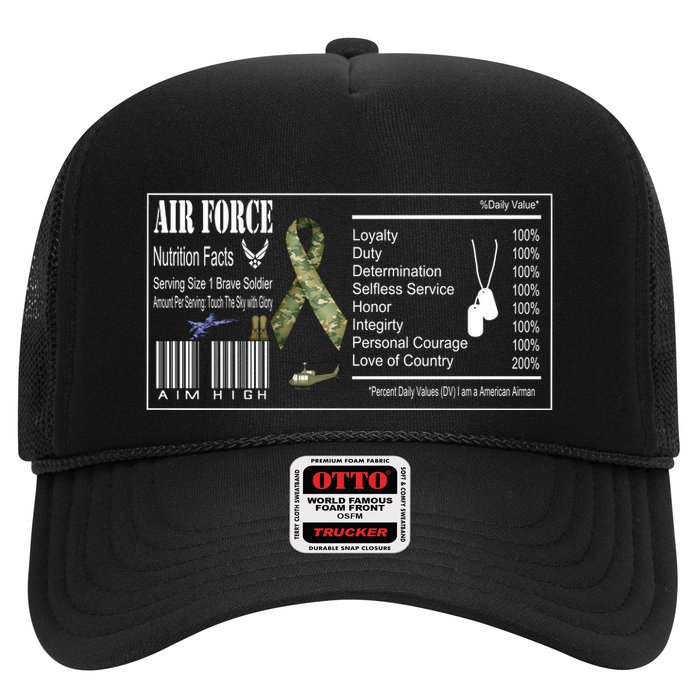 Airforce Nutrition Facts Serving Size 1 Brave Soldier Trucker Hat