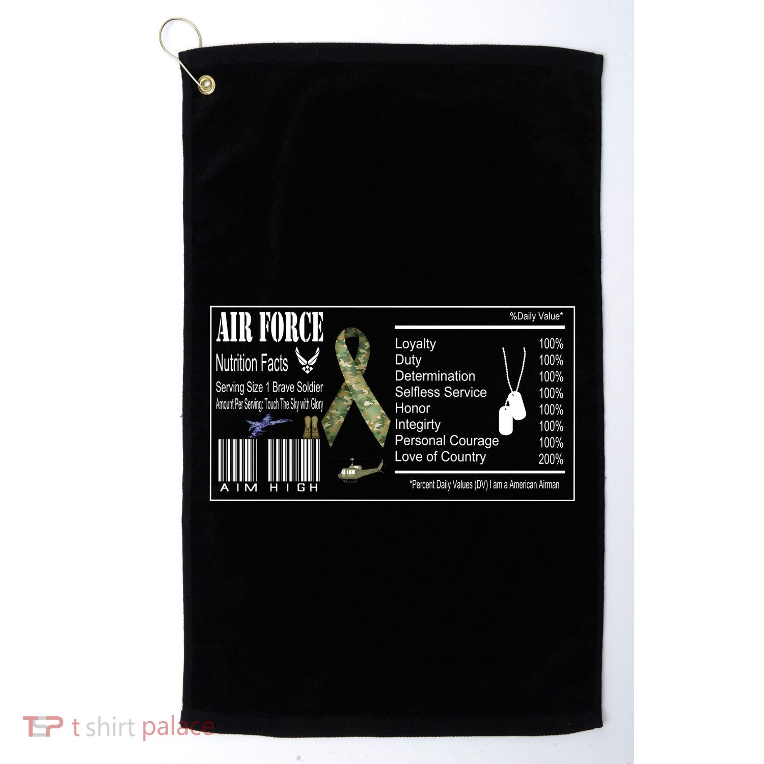 Airforce Nutrition Facts Serving Size 1 Brave Soldier Golf Towel