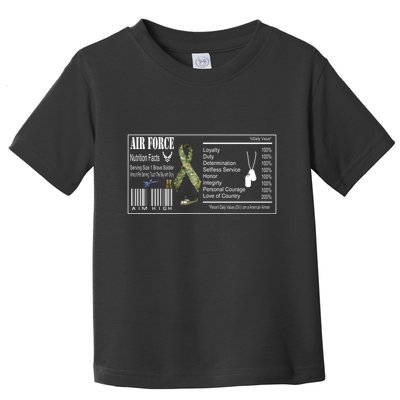 Airforce Nutrition Facts Serving Size 1 Brave Soldier Toddler T-Shirt