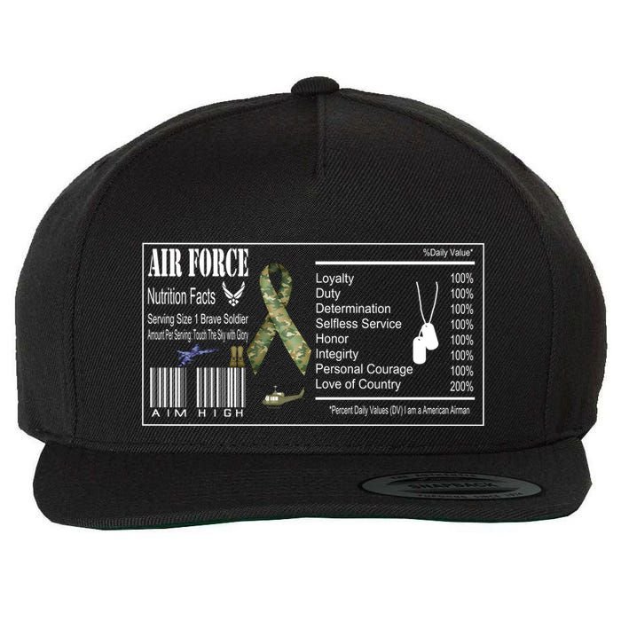 Airforce Nutrition Facts Serving Size 1 Brave Soldier Wool Snapback Cap