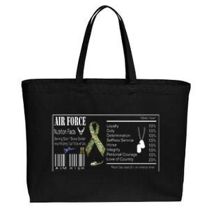 Airforce Nutrition Facts Serving Size 1 Brave Soldier Cotton Canvas Jumbo Tote