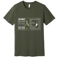Airforce Nutrition Facts Serving Size 1 Brave Soldier Premium T-Shirt