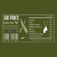 Airforce Nutrition Facts Serving Size 1 Brave Soldier Premium T-Shirt