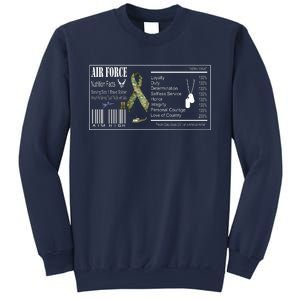 Airforce Nutrition Facts Serving Size 1 Brave Soldier Sweatshirt