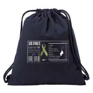 Airforce Nutrition Facts Serving Size 1 Brave Soldier Drawstring Bag