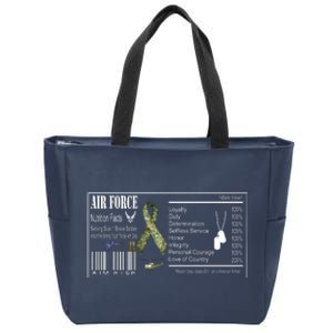 Airforce Nutrition Facts Serving Size 1 Brave Soldier Zip Tote Bag