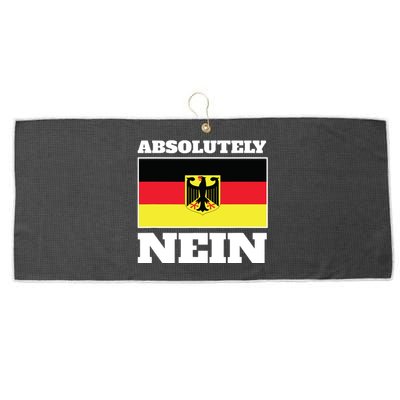 Absolutely Nein Flag Of German Eagle Germany German Large Microfiber Waffle Golf Towel