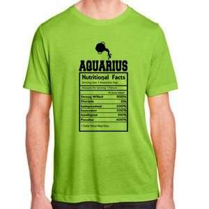 Aquarius Nutritional Facts Horoscope Zodiac Astrology Sign Funny Gift Adult ChromaSoft Performance T-Shirt