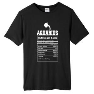 Aquarius Nutritional Facts Horoscope Zodiac Astrology Sign Funny Gift Tall Fusion ChromaSoft Performance T-Shirt