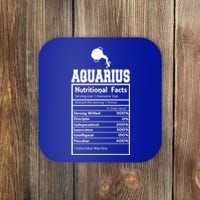 Aquarius Nutritional Facts Horoscope Zodiac Astrology Sign Funny Gift Coaster