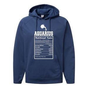 Aquarius Nutritional Facts Horoscope Zodiac Astrology Sign Funny Gift Performance Fleece Hoodie