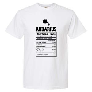 Aquarius Nutritional Facts Horoscope Zodiac Astrology Sign Funny Gift Garment-Dyed Heavyweight T-Shirt