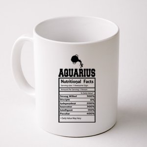 Aquarius Nutritional Facts Horoscope Zodiac Astrology Sign Funny Gift Coffee Mug