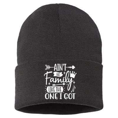 Ain't No Family Like The One I Got Funny Family Sustainable Knit Beanie