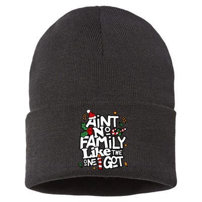 AinT No Family Like The One I Got Matching Family Christmas Sustainable Knit Beanie