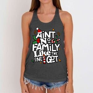 AinT No Family Like The One I Got Matching Family Christmas Women's Knotted Racerback Tank