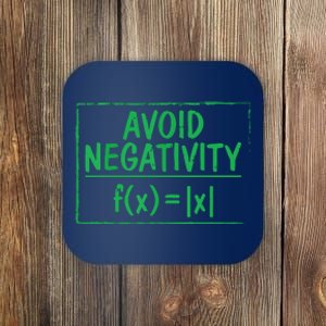 Avoid Negativity Funny Math Problem Engineer Coaster