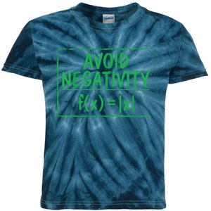 Avoid Negativity Funny Math Problem Engineer Kids Tie-Dye T-Shirt